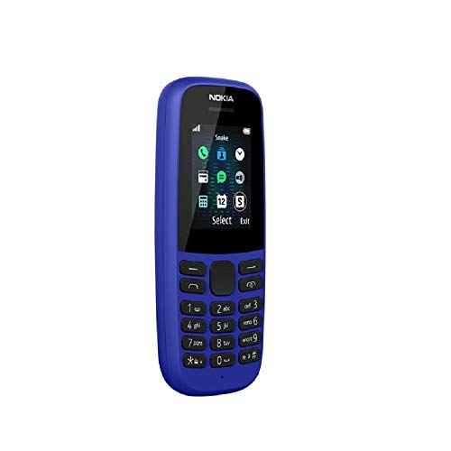Nokia 105 (4 edizione) 1,77 pollici UK SIM Telefono con funzionalità gratuita (SIM singola) – Blu e rimuovere TA-1174 - Prova pratica