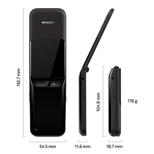 Nokia 2720 Telefono Cellulare 4G Dual Sim, Display 2.8" a Colori, 4GB, Tasti Grandi, Tasto SOS, Bluetooth, Whatsapp, Fotocamera, Nero, Italia - Funzionalità e accessori
