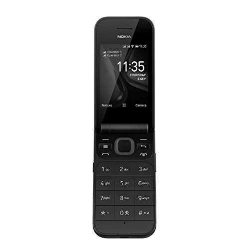 Nokia 2720 Telefono Cellulare 4G Dual Sim, Display 2.8" a Colori, 4GB, Tasti Grandi, Tasto SOS, Bluetooth, Whatsapp, Fotocamera, Nero, Italia - Design e materiali