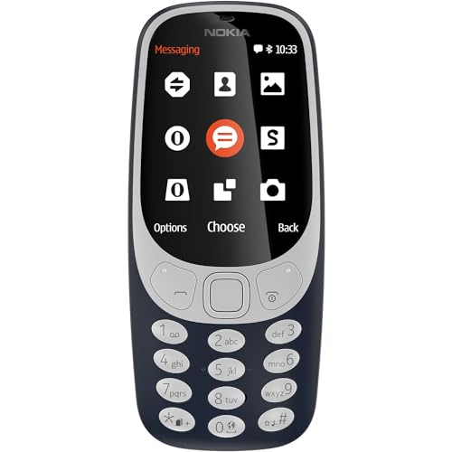 Nokia 3310 Telefono cellulare 2.4" ((6,1 cm) 2 MP, Bluetooth, 1200 mAh, Dual SIM)), Blu scuro [Germania] - Funzionalità e accessori