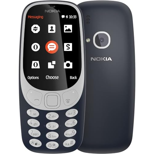 Nokia 3310 Telefono cellulare 2.4" ((6,1 cm) 2 MP, Bluetooth, 1200 mAh, Dual SIM)), Blu scuro [Germania] - Design e materiali