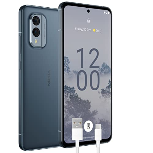 Nokia X30 Smartphone 5G 128GB, 6GB RAM, Dual Camera 50 Mp, Display AMOLED FHD+ da 6.43″, Android 12, Batteria da 4200 mAh, Dual Sim, Blue, Versione con Cavo USB Type-C Aggiuntivo - Design e materiali