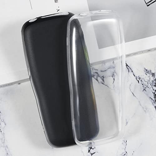 UOGNADGD 2-Pack Custodia TPU Compatibile con Nokia 106 2018 Cover per Telefono - Accessori Protettivi Flessibili e Antishock con Tagli di Precisione (Nero + Nero) - Prova pratica